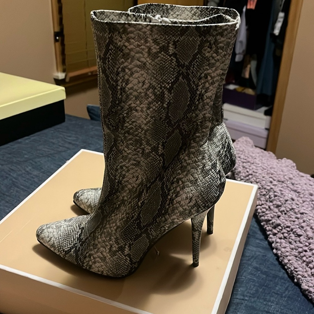 Snake skinned like boot! Brand new..never word but need love ASAP